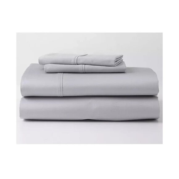 GhostBed Gray Silver Supima Lyocell Sheet Set Full MSRP $182 - Picture 1 of 2